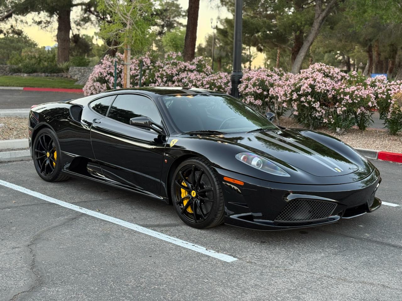 Black Ferrari detailed by Blue Lake Detail Services